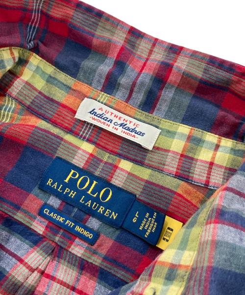 POLO RALPH LAUREN（ポロ・ラルフローレン）POLO RALPH LAUREN (ポロ・ラルフローレン) Indian Madras Check B.D. shirt レッド サイズ:Lの古着・服飾アイテム