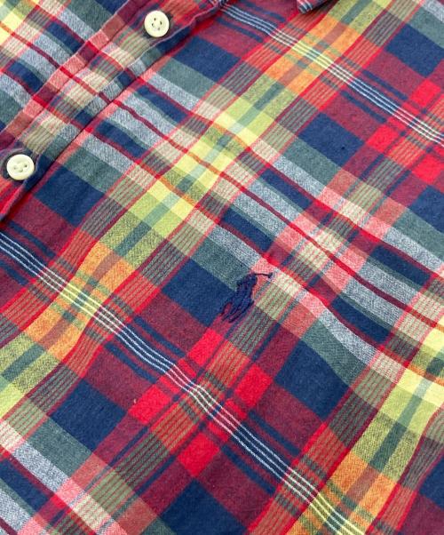 POLO RALPH LAUREN（ポロ・ラルフローレン）POLO RALPH LAUREN (ポロ・ラルフローレン) Indian Madras Check B.D. shirt レッド サイズ:Lの古着・服飾アイテム