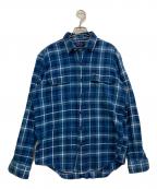 POLO RALPH LAURENポロ・ラルフローレン）の古着「indigo classic/チェックネルシャツ」｜ブルー