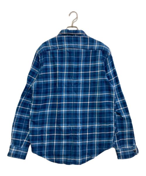POLO RALPH LAUREN（ポロ・ラルフローレン）POLO RALPH LAUREN (ポロ・ラルフローレン) indigo classic/チェックネルシャツ ブルー サイズ:Mの古着・服飾アイテム