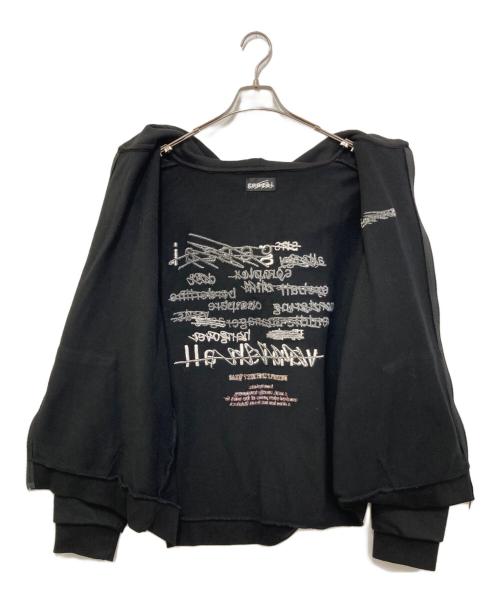 genzai（ゲンザイ）genzai (ゲンザイ) Zip Hoodie　GZ1062 ブラック サイズ:XLの古着・服飾アイテム