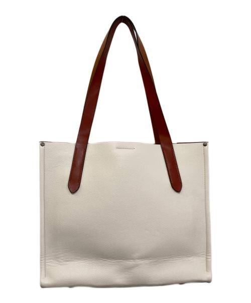 COACH（コーチ）COACH (コーチ) リレー トート 34・ニューヨーク シティ ホワイト×ブラウンの古着・服飾アイテム