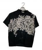 CALEEキャリー）の古着「R/P PANEL PRINT ALOHA SH」｜ブラック