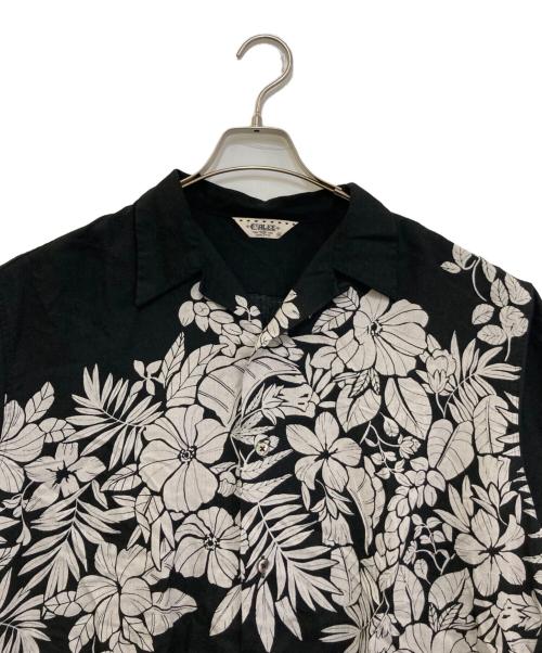 CALEE（キャリー）CALEE (キャリー) R/P PANEL PRINT ALOHA SH ブラック サイズ:Mの古着・服飾アイテム