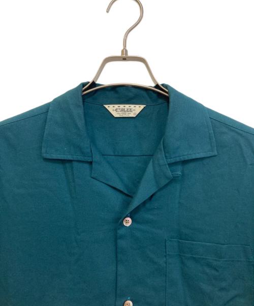 CALEE（キャリー）CALEE (キャリー) オープンカラーシャツ グリーン サイズ:Mの古着・服飾アイテム