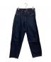 CUT-RATE（カットレイト）の古着「LEATHER COMBINATION DENIM PANTS」｜インディゴ