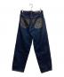 CUT-RATE (カットレイト) LEATHER COMBINATION DENIM PANTS インディゴ サイズ:S：8000円
