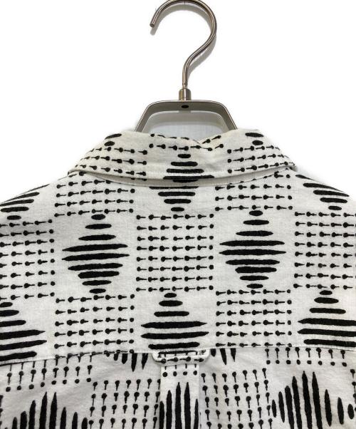 CALEE（キャリー）CALEE (キャリー) AFRICAN CHECK PATTERN L/S SHIRT ホワイト サイズ:MEDIUMの古着・服飾アイテム
