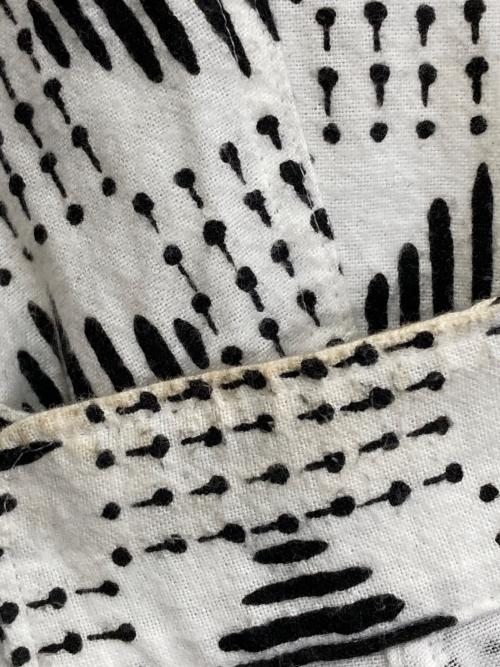 CALEE（キャリー）CALEE (キャリー) AFRICAN CHECK PATTERN L/S SHIRT ホワイト サイズ:MEDIUMの古着・服飾アイテム