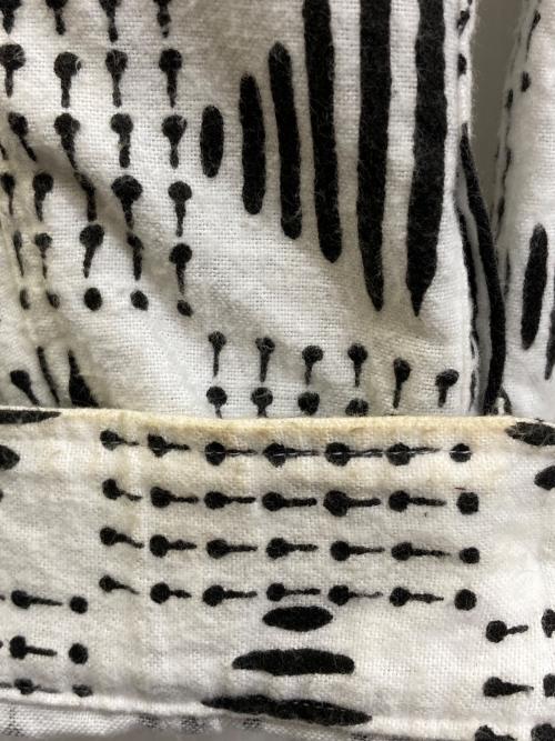 CALEE（キャリー）CALEE (キャリー) AFRICAN CHECK PATTERN L/S SHIRT ホワイト サイズ:MEDIUMの古着・服飾アイテム