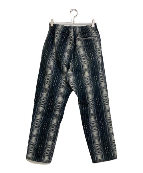 CALEE（キャリー）CALEE (キャリー) O/S DOBBY CHECK EASY TROUSERS ブラック サイズ:Mの古着・服飾アイテム