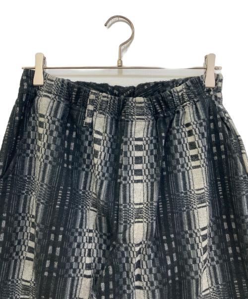 CALEE（キャリー）CALEE (キャリー) O/S DOBBY CHECK EASY TROUSERS ブラック サイズ:Mの古着・服飾アイテム