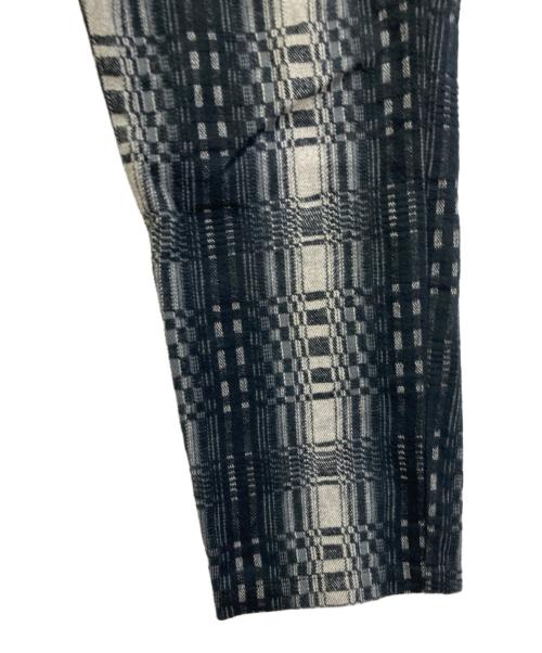 CALEE（キャリー）CALEE (キャリー) O/S DOBBY CHECK EASY TROUSERS ブラック サイズ:Mの古着・服飾アイテム