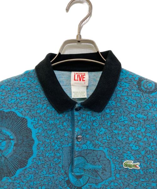 LACOSTE LIVE（ラコステライブ）LACOSTE LIVE (ラコステライブ) 総柄ポロシャツ ネイビー サイズ:3の古着・服飾アイテム