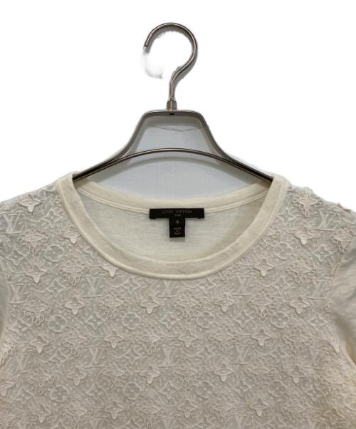 LOUIS VUITTON（ルイ ヴィトン）LOUIS VUITTON (ルイ ヴィトン) モノグラムレース半袖カットソー アイボリー サイズ:Sの古着・服飾アイテム