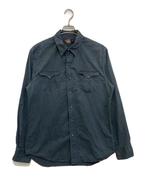 RRL（ダブルアールエル）RRL (ダブルアールエル) ウエスタンシャツ ブラック サイズ:Lの古着・服飾アイテム