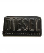 DIESELディーゼル）の古着「ラウンドファスナー財布」｜ブラック