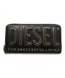 DIESEL（ディーゼル）の古着「ラウンドファスナー財布」｜ブラック