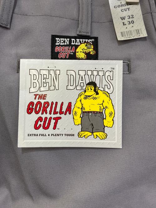 BEN DAVIS（ベンデイビス）BEN DAVIS (ベンデイビス) USA GORILLA CUT グレー サイズ:32/30 未使用品の古着・服飾アイテム