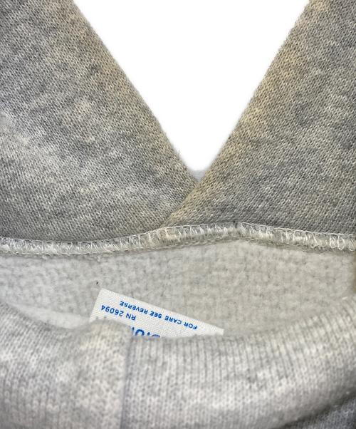 Champion（チャンピオン）Champion (チャンピオン) stussy (ステューシー) REVERSE WEAVE 刺繍 パーカー　C8-G121 グレー×パープル サイズ:MEDIUMの古着・服飾アイテム
