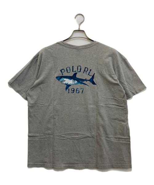 POLO SPORT（ポロスポーツ）POLO SPORT (ポロスポーツ) シャークプリントポケットTシャツ グレー サイズ:Lの古着・服飾アイテム
