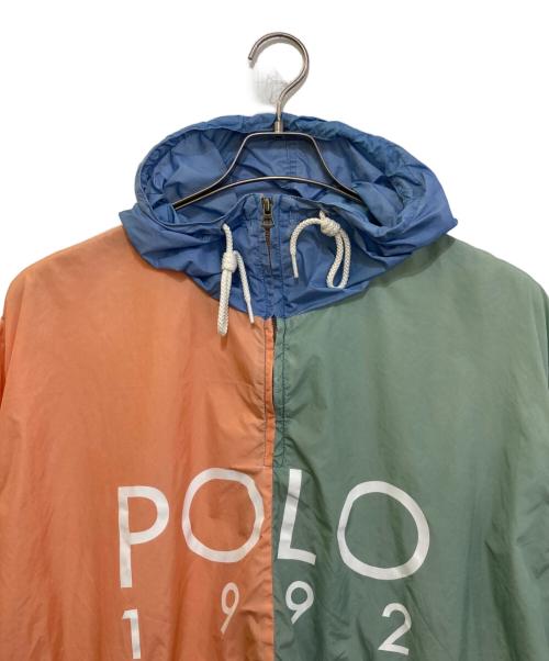 POLO RALPH LAUREN（ポロ・ラルフローレン）POLO RALPH LAUREN (ポロ・ラルフローレン) アノラックパーカー ブルー×グリーン サイズ:Lの古着・服飾アイテム