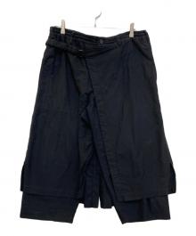 Yohji Yamamoto pour homme（ヨウジヤマモト プールオム）の古着「コットンツイルラップパンツ」｜ブラック