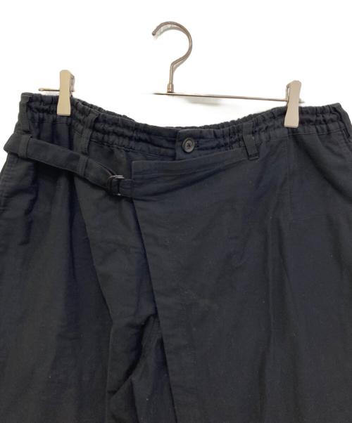 Yohji Yamamoto pour homme（ヨウジヤマモト プールオム）Yohji Yamamoto pour homme (ヨウジヤマモト プールオム) コットンツイルラップパンツ ブラック サイズ:3の古着・服飾アイテム