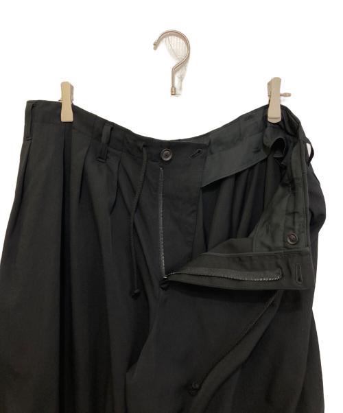 Yohji Yamamoto pour homme（ヨウジヤマモト プールオム）Yohji Yamamoto pour homme (ヨウジヤマモト プールオム) WOOL GABARDINE BALLON PANTS ブラック サイズ:3の古着・服飾アイテム