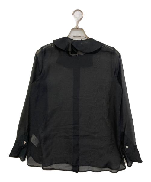 IENA（イエナ）IENA (イエナ) スパンツイルラッフルブラウス　23051900600040 ブラック サイズ:Freeの古着・服飾アイテム