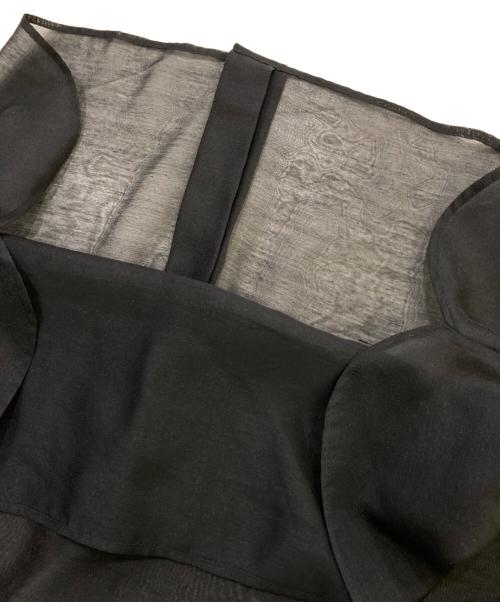IENA（イエナ）IENA (イエナ) スパンツイルラッフルブラウス　23051900600040 ブラック サイズ:Freeの古着・服飾アイテム
