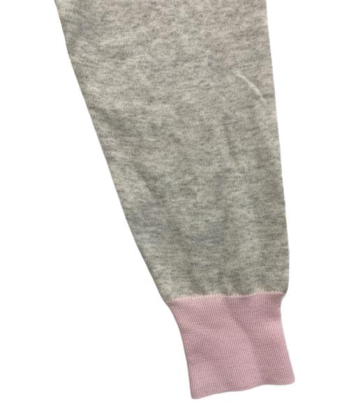maison kitsune（メゾンキツネ）maison kitsune (メゾンキツネ) ベビー フォックス パッチ カラー ブロック ジャンパー　MW00808KT1036 グレー×ピンク サイズ:L 未使用品の古着・服飾アイテム