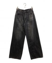 R13（アールサーティン）の古着「Ellery ワイドジーンズ」｜ブラック