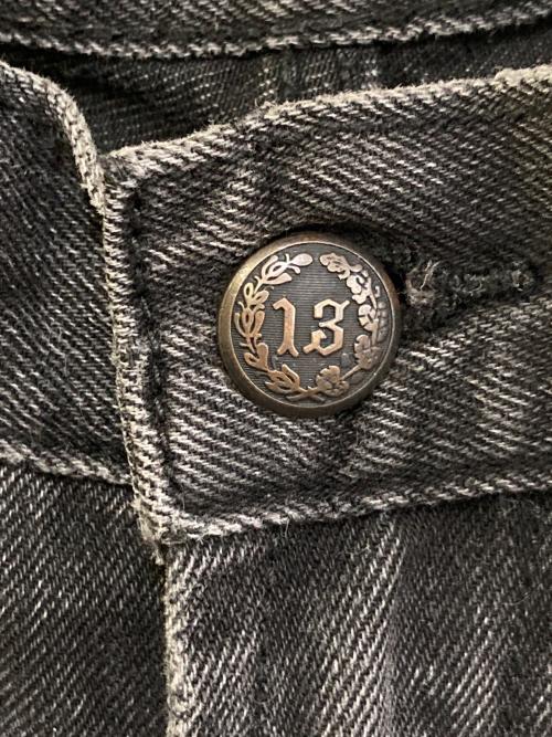 R13（アールサーティン）R13 (アールサーティン) Ellery ワイドジーンズ ブラック サイズ:Mの古着・服飾アイテム