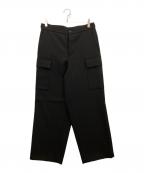 ATONエイトン）の古着「BACK SATIN FIELD CARGO PANTS」｜ブラック
