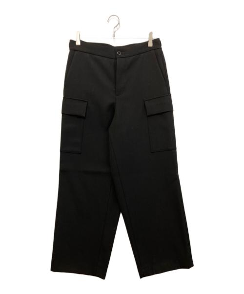 ATON（エイトン）ATON (エイトン) BACK SATIN FIELD CARGO PANTS ブラック サイズ:4の古着・服飾アイテム