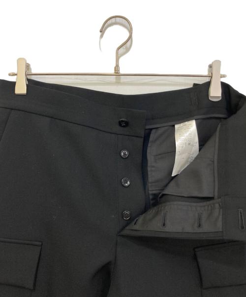 ATON（エイトン）ATON (エイトン) BACK SATIN FIELD CARGO PANTS ブラック サイズ:4の古着・服飾アイテム