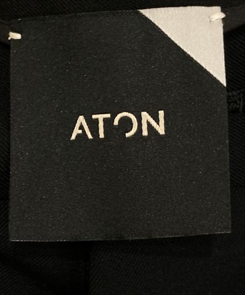 ATON（エイトン）ATON (エイトン) BACK SATIN FIELD CARGO PANTS ブラック サイズ:4の古着・服飾アイテム