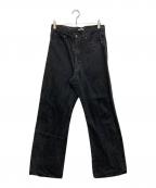AURALEEオーラリー）の古着「SELVEDGE FADED LIGHT DENIM PANTS」｜ブラック