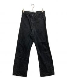 AURALEE（オーラリー）の古着「SELVEDGE FADED LIGHT DENIM PANTS」｜ブラック