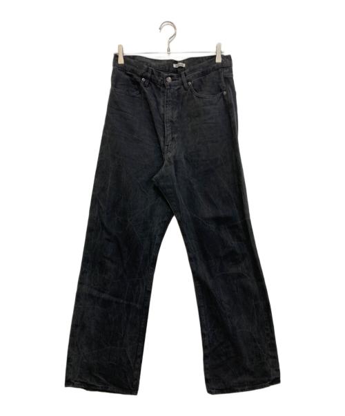 AURALEE（オーラリー）AURALEE (オーラリー) SELVEDGE FADED LIGHT DENIM PANTS ブラック サイズ:3の古着・服飾アイテム