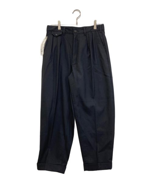 BEAMS PLUS（ビームスプラス）BEAMS PLUS (ビームスプラス) ランドリーウール テーパード 2プリーツ パンツ ネイビー サイズ:Sの古着・服飾アイテム