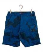 SUPREMEシュプリーム）の古着「Overdyed Camo Cargo Short」｜ブルー