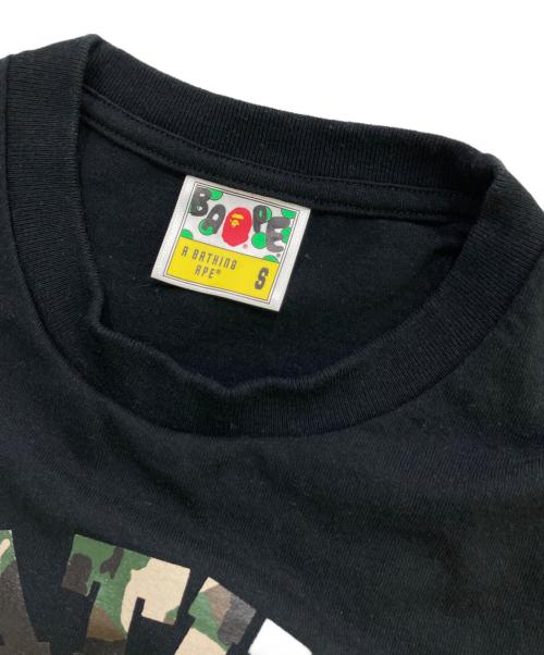 A BATHING APE（アベイシングエイプ）A BATHING APE (アベイシングエイプ) Map Camo College Milo Tee　002TEL301007M ブラック サイズ:Sの古着・服飾アイテム