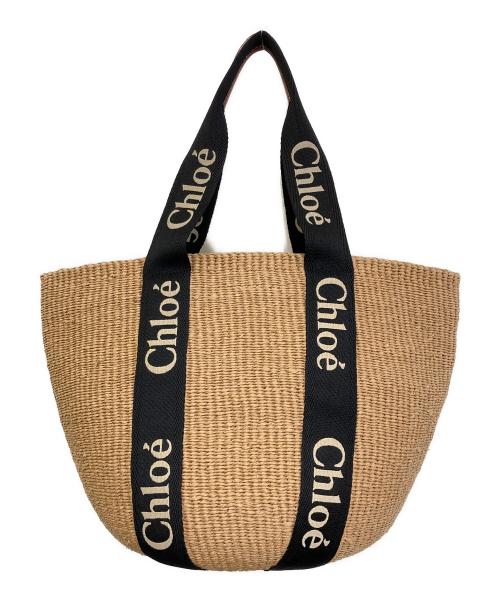 Chloe（クロエ）Chloe (クロエ) かごバッグ WOODY　CHC23AS380L18 ベージュの古着・服飾アイテム