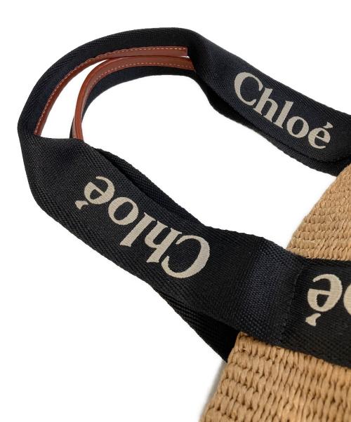 Chloe（クロエ）Chloe (クロエ) かごバッグ WOODY　CHC23AS380L18 ベージュの古着・服飾アイテム