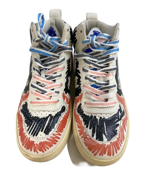 VEJA（ヴェジャ）VEJA (ヴェジャ) MARNI (マルニ) ペイントミッドカットスニーカー ホワイト×ブルー サイズ:22の古着・服飾アイテム