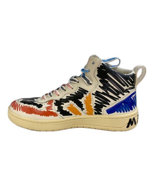 VEJA（ヴェジャ）VEJA (ヴェジャ) MARNI (マルニ) ペイントミッドカットスニーカー ホワイト×ブルー サイズ:22の古着・服飾アイテム