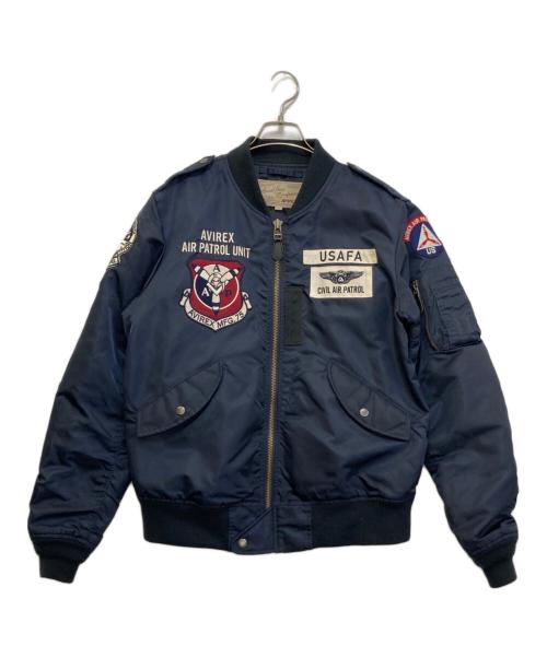 AVIREX（アヴィレックス）AVIREX (アヴィレックス) フライトジャケット ネイビー サイズ:XLの古着・服飾アイテム