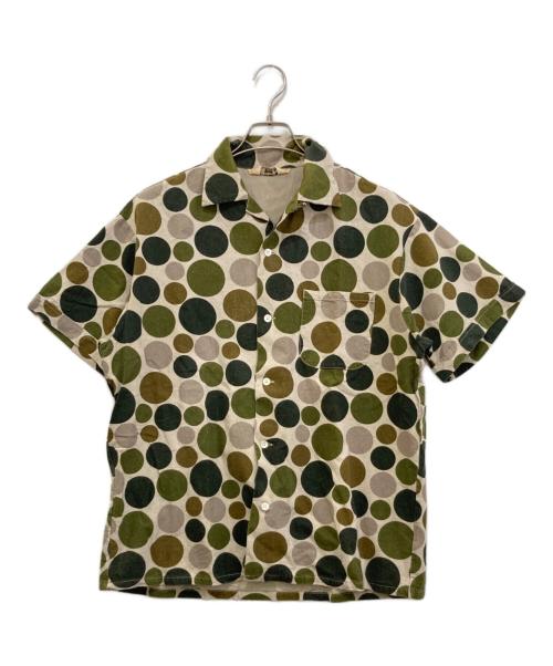 JELADO（ジェラード）JELADO (ジェラード) 半袖シャツ ホワイト×グリーン サイズ:Mの古着・服飾アイテム